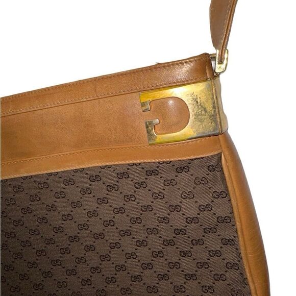 Gucci brown horsebit gg canvas should bag - Picture 13 of 16